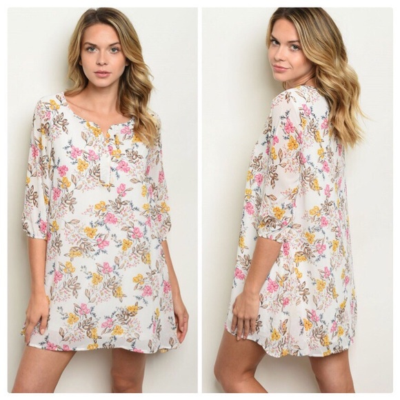 *CLEARANCE* Vintage Rose Tunic Mini Dress - Picture 8 of 8